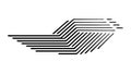 Stacked Parallel Lines Abstract Vector Pattern, Layered Texture Design, vector design Generative AI Royalty Free Stock Photo