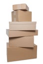 Stacked parcels