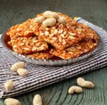 Stacked Peanuts Gachak or Chikki Royalty Free Stock Photo