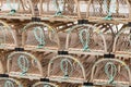 Stacked PEI Lobster Pots Texture Pattern Abstract