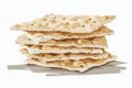 stacked pile of crispy saltine crackers isolated illustration Royalty Free Stock Photo