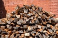 Stacked Pile Of Wood in Manhattan New York