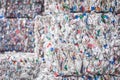 Stacked piles of plastic bottles for recycling Royalty Free Stock Photo