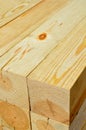 Stacked pine tree lumber