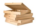 stacked pizza boxes Royalty Free Stock Photo