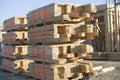 Stacked Of Planks At Construction Site Royalty Free Stock Photo