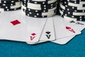 Stacked Poker Chips Royalty Free Stock Photo