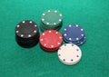 Stacked poker chips Royalty Free Stock Photo