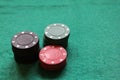 Stacked poker chips Royalty Free Stock Photo