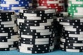 Stacked Poker Chips Royalty Free Stock Photo