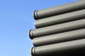 Polypropylene pipes for canalization Royalty Free Stock Photo