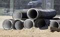 Stacked PVC pipe Royalty Free Stock Photo