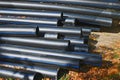 Stacked PVC pipe Royalty Free Stock Photo