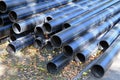 Stacked PVC pipe Royalty Free Stock Photo