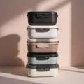 Modern Bento Lunchboxes with Dual Colors Royalty Free Stock Photo