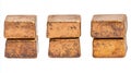 Stacked Rectangular Blocks On White Background