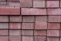 Stacked red bricks / stones