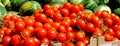 Stacked red tomatos Royalty Free Stock Photo