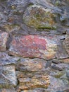 Stacked rock wall detail, vertical orientation Royalty Free Stock Photo