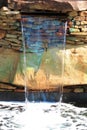 Stacked rock water sheet fountain Royalty Free Stock Photo