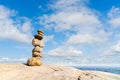 Stacked Rocks balancing, stacking with precision. Royalty Free Stock Photo