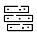 Stacked server rack icon representing data processing Royalty Free Stock Photo