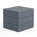 Stacked set of three identical grey cubes Royalty Free Stock Photo
