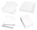 Stacked Sheets Of Paper On White Background
