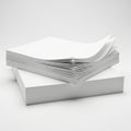 Stacked sheets of perforated paper on a clean surface Royalty Free Stock Photo