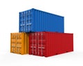 Stacked Shipping Container Royalty Free Stock Photo
