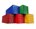 Stacked Shipping Container Royalty Free Stock Photo