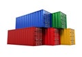 Stacked Shipping Container Royalty Free Stock Photo