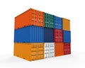 Stacked Shipping Container Royalty Free Stock Photo