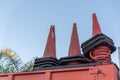 Stacked signalling cones 01 Royalty Free Stock Photo