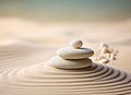 Stacked smooth zen stones. Sea pebble. Balancing pebbles. Royalty Free Stock Photo