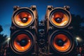 Stacked Speakers Royalty Free Stock Photo