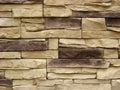 Stacked stone facade