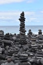 Stacked Stone Figures On The Beach Playa Jardin In Tenerife In Puerto De La Cruz In Europe