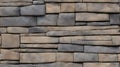 Stacked stone wall background horizontal generated by Ai Royalty Free Stock Photo
