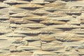 Stacked stone wall, natural stone cladding. Stone wall for background,Slab stone wall texture. Wall background of Royalty Free Stock Photo