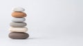 Stacked stones in neutral colors create calming and balanced composition Royalty Free Stock Photo