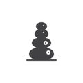 Stacked stones vector icon