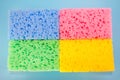 Stacked together colored washcloths Royalty Free Stock Photo