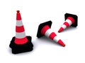 Stacked traffic cones Royalty Free Stock Photo