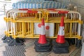 Traffic Cones Barriers Royalty Free Stock Photo