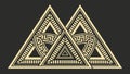 Stacked triangle pattern, geometric vector design art element Generative AI Royalty Free Stock Photo