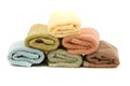 Stacked up spa / bath towels Royalty Free Stock Photo