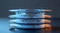 Stacked Wave Plates Dissolving | Entanglement Entropy as Informational Loss Royalty Free Stock Photo