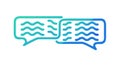 Stacked Wavy Speech Bubbles Icon, Fluid Conversation Flow, vector design Generative AI Royalty Free Stock Photo