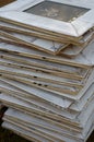 Stacked white grunge picture frames Royalty Free Stock Photo